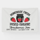 Schattigee aardbeienjam toevoegen dagen keer lever spandoek (Horizontaal)