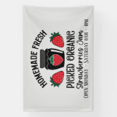 Schattigee aardbeienjam toevoegen dagen keer lever spandoek (Verticaal)