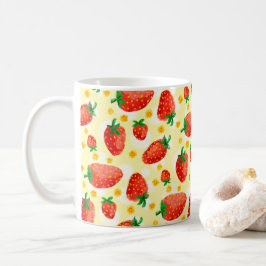 Schattigee aardbeienkoffie koffiemok