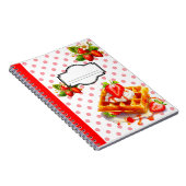 Schattigee aardbeienlekkernijen notitieboek (Rechterzijde)