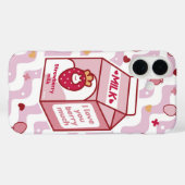 Schattigee aardbeienmelk Case-Mate iPhone case (Achterkant (horizontaal))