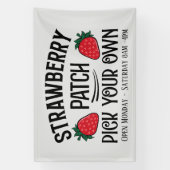 Schattigee aardbeienpatch voeg dagen keer leveranc spandoek (Verticaal)