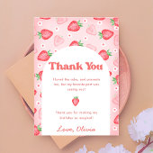 Schattigee Aardbeienverjaardagskaart Kaart