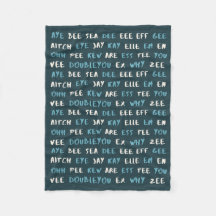 Schattigee ABC ‘AYE BEE ZEE’ fonetische babydeken