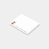 Schattigee Abessijnse kat personaliseer notities Post-it® Notes (Schuin)