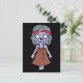 Schattigee Aboriginal Australian Zombie Briefkaart (Staand voorkant)
