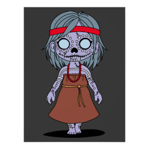 Schattigee Aboriginal Australian Zombie Perfect Poster