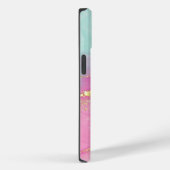 Schattigee abstracte alcoholinkt, roze turkoois en Case-Mate iPhone case (Achterkant / Rechts)