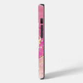 Schattigee abstracte alcoholinkt, roze turkoois en Case-Mate iPhone case (Achterkant / Links)