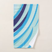 Schattigee Abstracte Blauwe Diagonale Streep Bad Handdoek (Handdoek)
