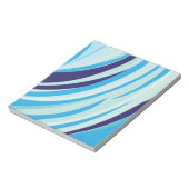 Schattigee Abstracte Blauwe Diagonale Streep Notitieblok (Linkerzijde)