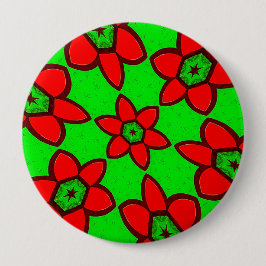 Schattigee Abstracte Bloemen Patroon Button