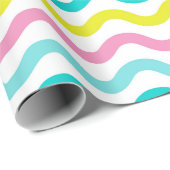 Schattigee Abstracte golven Chevron Patroon | Cadeaupapier (Rol Hoek)