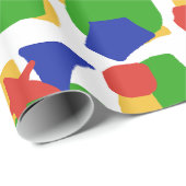 Schattigee Abstracte kinder kleurrijke Chaos Patte Cadeaupapier (Rol Hoek)