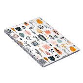 Schattigee Abstracte lijnen Creative Funny Hand Dr Notitieboek (Rechterzijde)