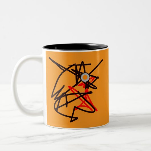 Schattigee Abstracte Mok! Tweekleurige Koffiemok (Links)