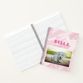 Schattigee Abstracte Roze Hond Foto en Naam Notitieboek (Binnen)
