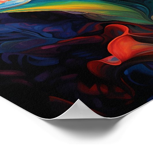 Schattigee acrylische Calla lelie Poster (Hoek)