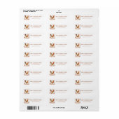 Schattigee adreslabels voor kippenretour etiket (Full Sheet)