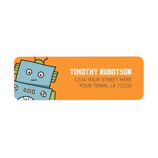 Schattigee adreslabels voor robotretournering etiket (Voorkant)