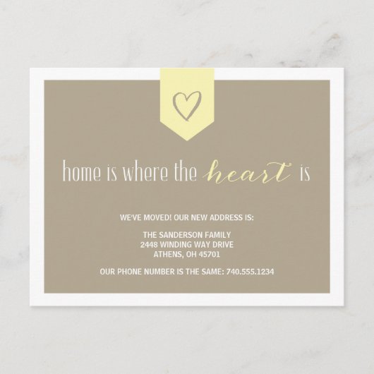 Schattigee adreswijziging aankondigingskaart (Voorkant)