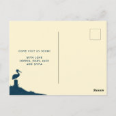 Schattigee adreswijziging Beach Coastal Palms Briefkaart (Achterkant)