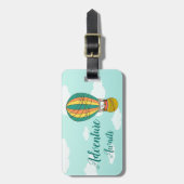 Schattigee "Adventure Awaits" Vogelillustratie Voo Bagagelabel (Voorkant verticaal)