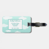 Schattigee "Adventure Awaits" Vogelillustratie Voo Bagagelabel (Achterkant horizontaal)