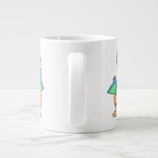 Schattigee afbeelding van een Baby-pterodactylus. Grote Koffiekop (Achterkant)