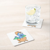 Schattigee afbeelding van een Baby-pterodactylus. Kartonnen Onderzetters (Insitu)