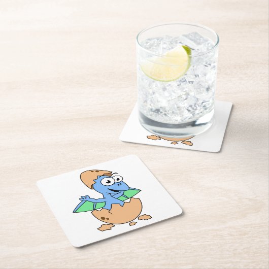 Schattigee afbeelding van een Baby-pterodactylus. Kartonnen Onderzetters (Insitu)