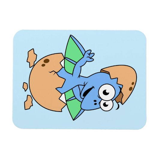 Schattigee afbeelding van een Baby-pterodactylus. Magneet (Horizontaal)