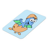 Schattigee afbeelding van een Baby-pterodactylus. Magneet (Linkerzijde)