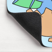 Schattigee afbeelding van een Baby-pterodactylus. Muismat (Hoek)