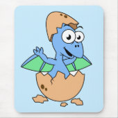 Schattigee afbeelding van een Baby-pterodactylus. Muismat (Voorkant)