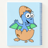 Schattigee afbeelding van een Baby-pterodactylus. Notitieboek (Achterkant)