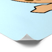 Schattigee afbeelding van een Baby-pterodactylus. Poster (Hoek)