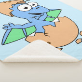 Schattigee afbeelding van een Baby-pterodactylus. Sherpa Deken (3/4)