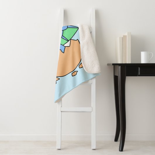 Schattigee afbeelding van een Baby-pterodactylus. Sherpa Deken (In situ)