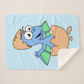 Schattigee afbeelding van een Baby-pterodactylus. Sherpa Deken (Voorkant (horizontaal))