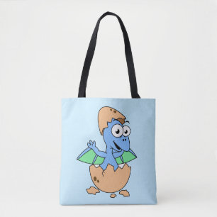 Schattigee afbeelding van een Baby-pterodactylus. Tote Bag