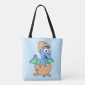 Schattigee afbeelding van een Baby-pterodactylus. Tote Bag (Achterkant)