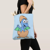 Schattigee afbeelding van een Baby-pterodactylus. Tote Bag (Dichtbij)