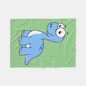 Schattigee afbeelding van een brontosaurus. fleece deken (Voorkant (Horizontaal))