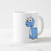Schattigee afbeelding van een brontosaurus. grote koffiekop (Voorkant rechts)