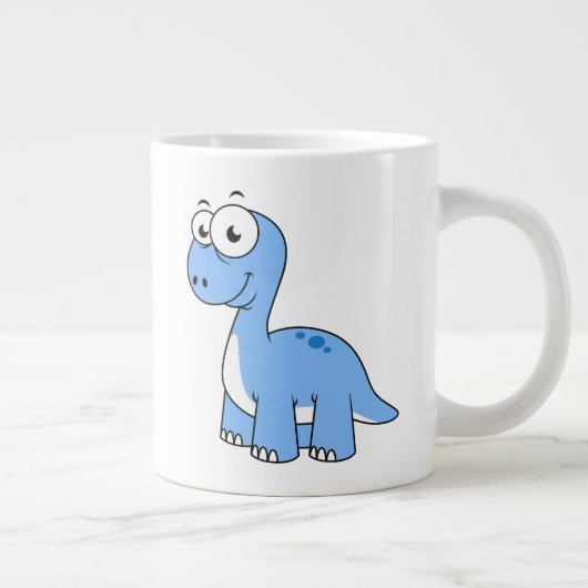 Schattigee afbeelding van een brontosaurus. grote koffiekop (Rechts)