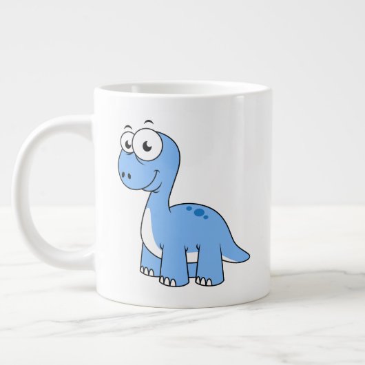 Schattigee afbeelding van een brontosaurus. grote koffiekop (Links)
