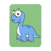 Schattigee afbeelding van een brontosaurus. magneet (Verticaal)