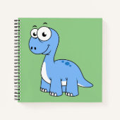 Schattigee afbeelding van een brontosaurus. notitieboek (Voorkant)