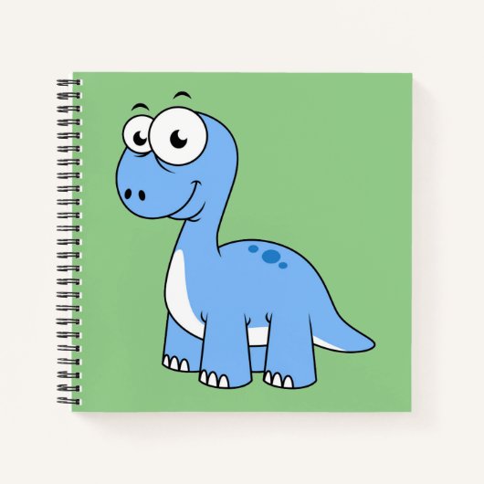 Schattigee afbeelding van een brontosaurus. notitieboek (Voorkant)